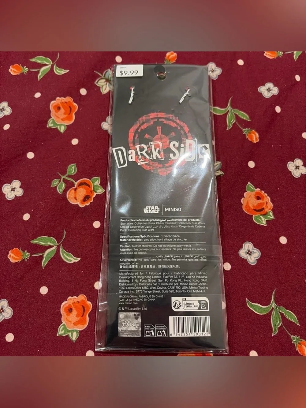 Miniso Star Wars Black Decorative Pants Chain